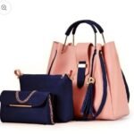3 Piece Women's Leather Handbag Set